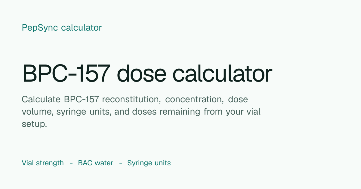 bpc-157 dosage calculator pdf Bacteriostatic water dosage for bpf 157 and tb 500 mix?