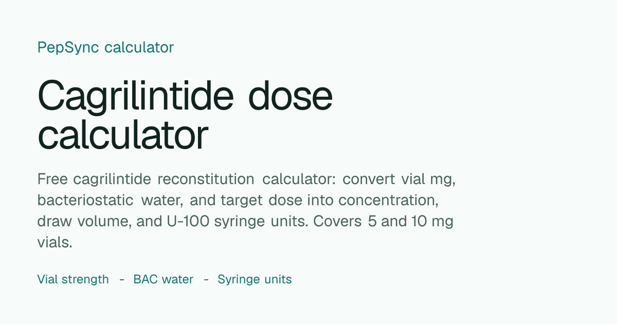 cagrilintide 10mg dosage Reconstitution & Dose Calculator Vitamin B1,b6,b12 - Dosage Sterile Water 10 ml Size:10mg/10mg/50mg (one vial)
